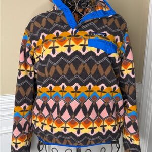 Patagonia Synchilla Women's Small Champions Big Anthos Pink Snap T Button Fleece